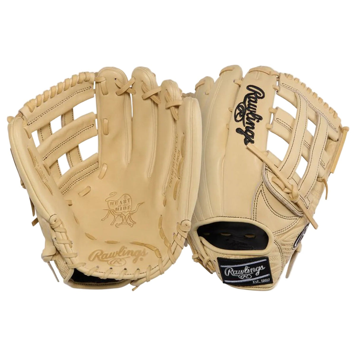 Rawlings Heart of the Hide R2G 12.75-Inch Outfield Baseball Glove | Camel Pro H-Web | PROR3039-6CCC product image 5,