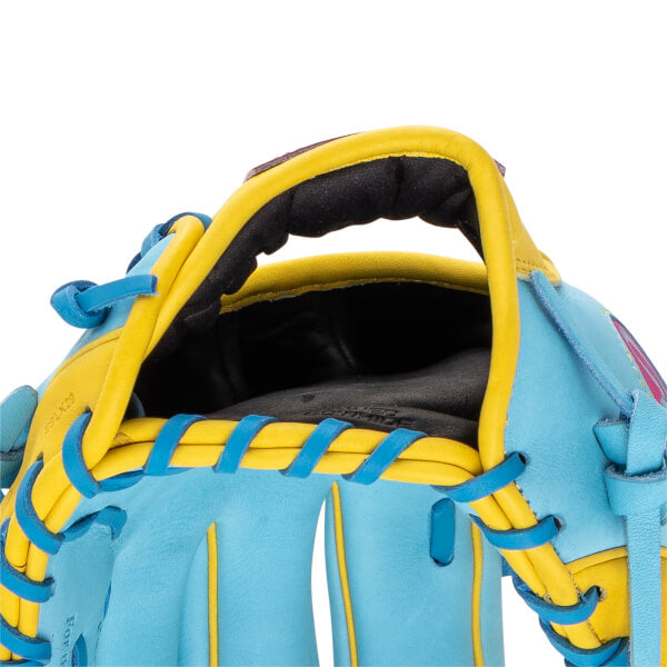 Rawlings Heart of the Hide PROR204-2CBYBE R2G 11.5” Infield Baseball Glove – Columbia Blue/Yellow/Pink product image 5,