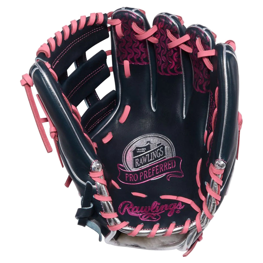Rawlings Pro Preferred Carlos Correa 11.75-Inch Infield Baseball Glove | Navy/Pink | Limited Edition product image 4,