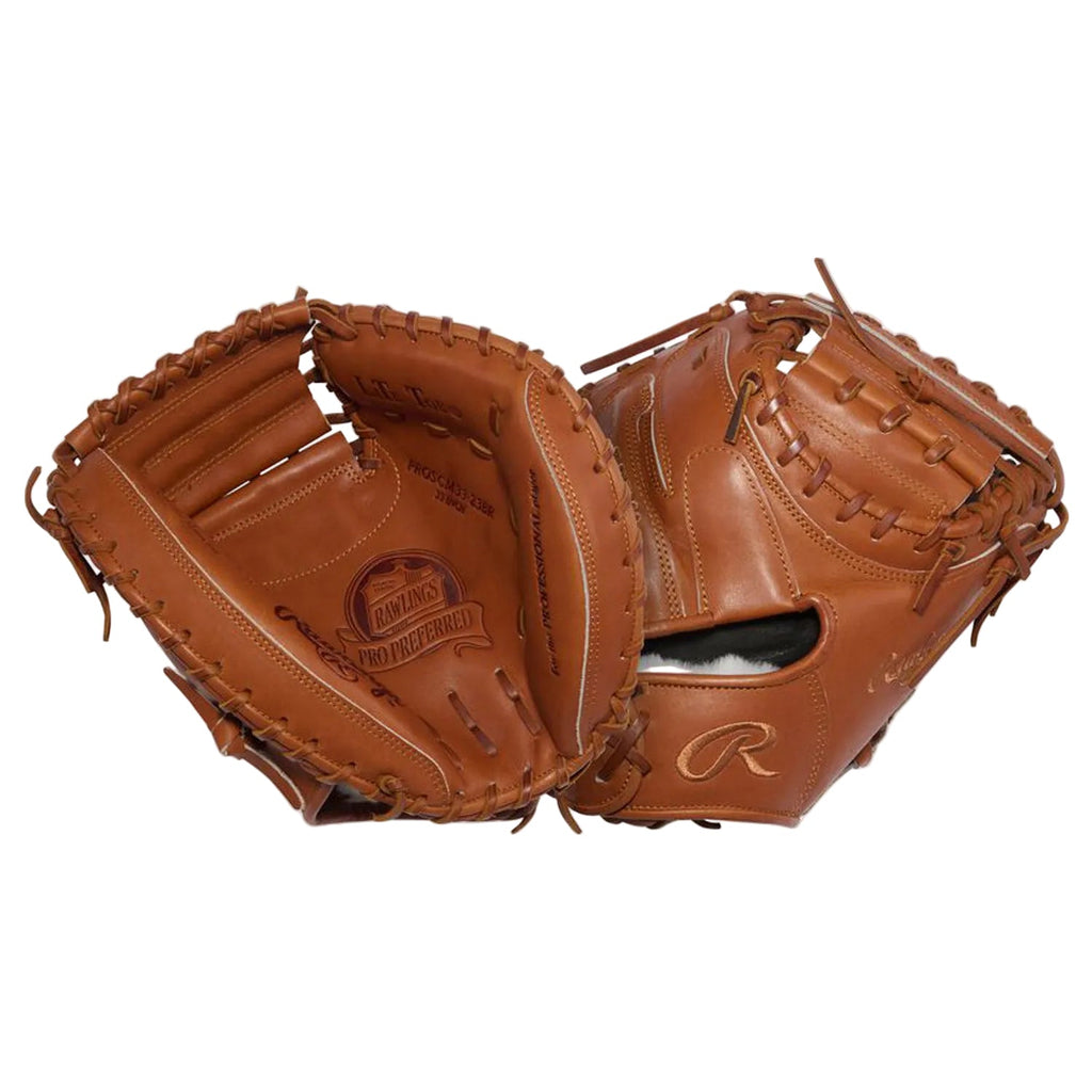 Rawlings Pro Preferred 33-Inch Baseball Catcher's Mitt | PROSCM33-23BR | Right Hand Throw product image 5, provided for