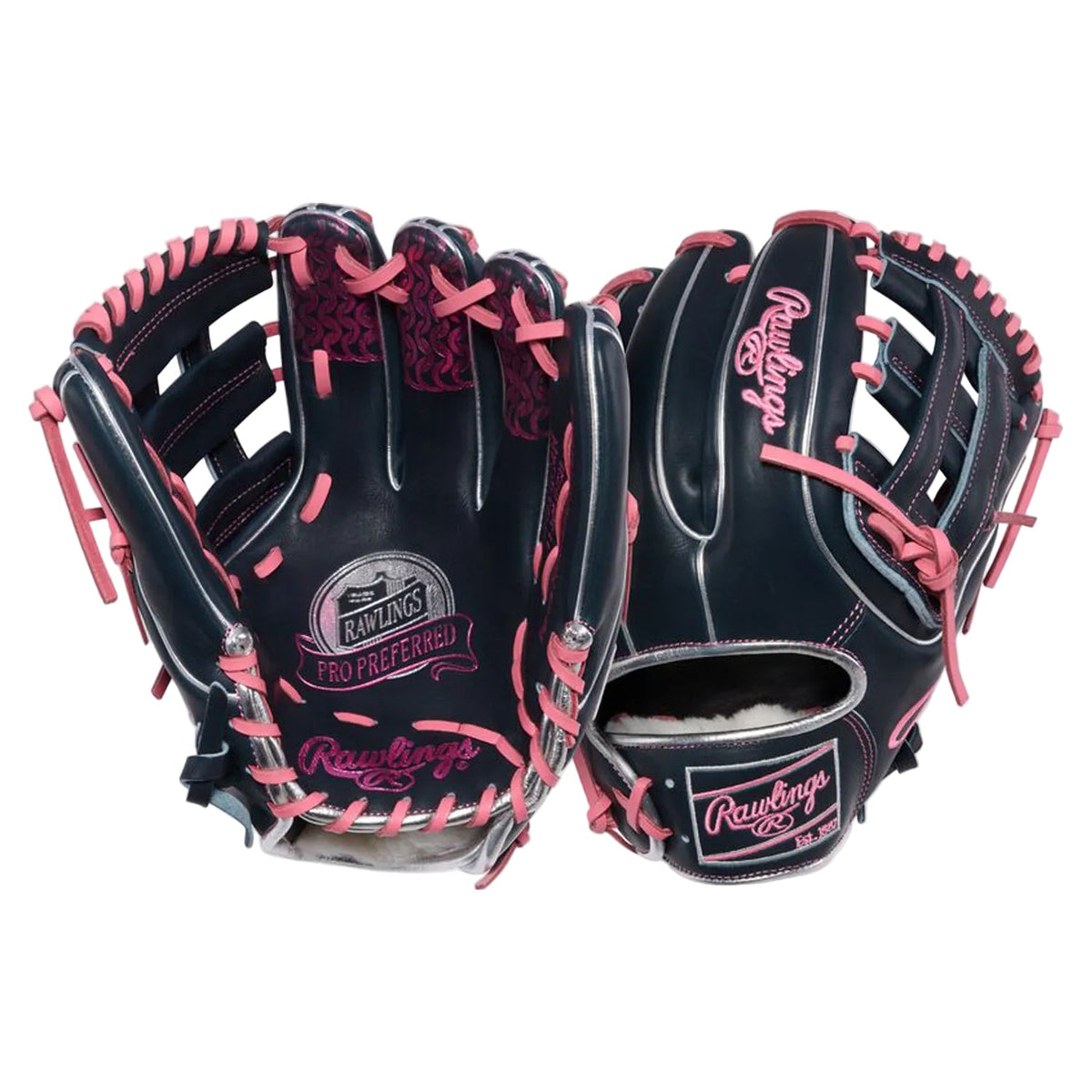 Rawlings Pro Preferred Carlos Correa 11.75-Inch Infield Baseball Glove | Navy/Pink | Limited Edition product image 5,