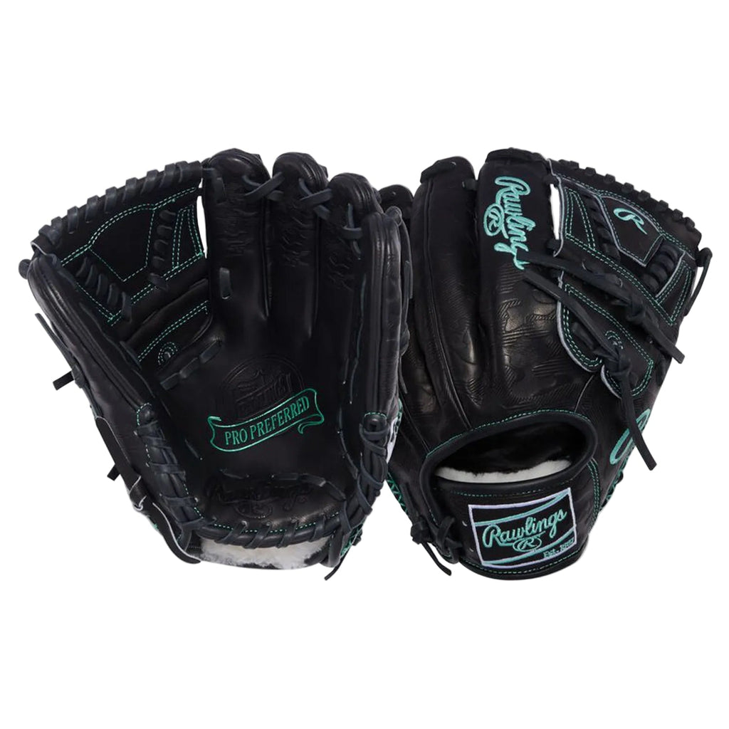 Rawlings Pro Preferred Jacob deGrom 11.75-Inch Infield/Pitcher's Baseball Glove | Black/Mint | Limited Edition product image