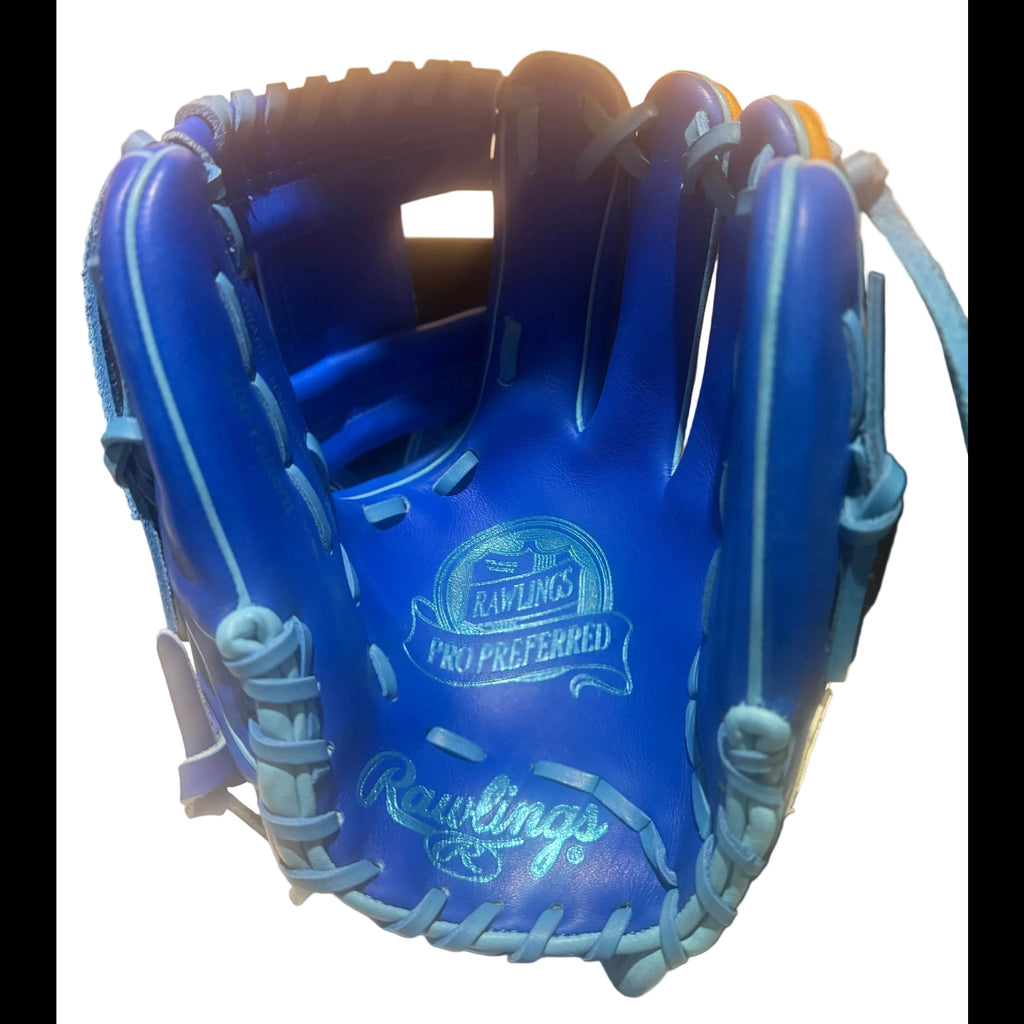 Rawlings Pro Preferred PROS204-2 11.5" Infield Baseball Glove | Royal Blue/Camel product image 4, provided for visual
