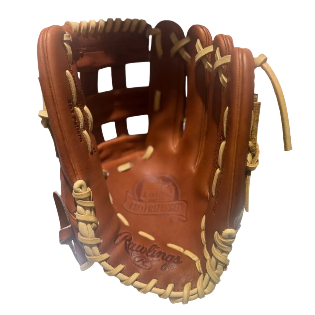 Rawlings Pro Preferred PROS3039-6 12.75" Outfield Baseball Glove | Brown/Tan product image 4, provided for visual reference