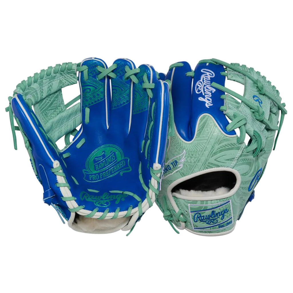 Rawlings Pro Preferred 11.5-Inch Wing Tip Infield Baseball Glove | Royal/Mint | Pro I Web product image 5, provided for