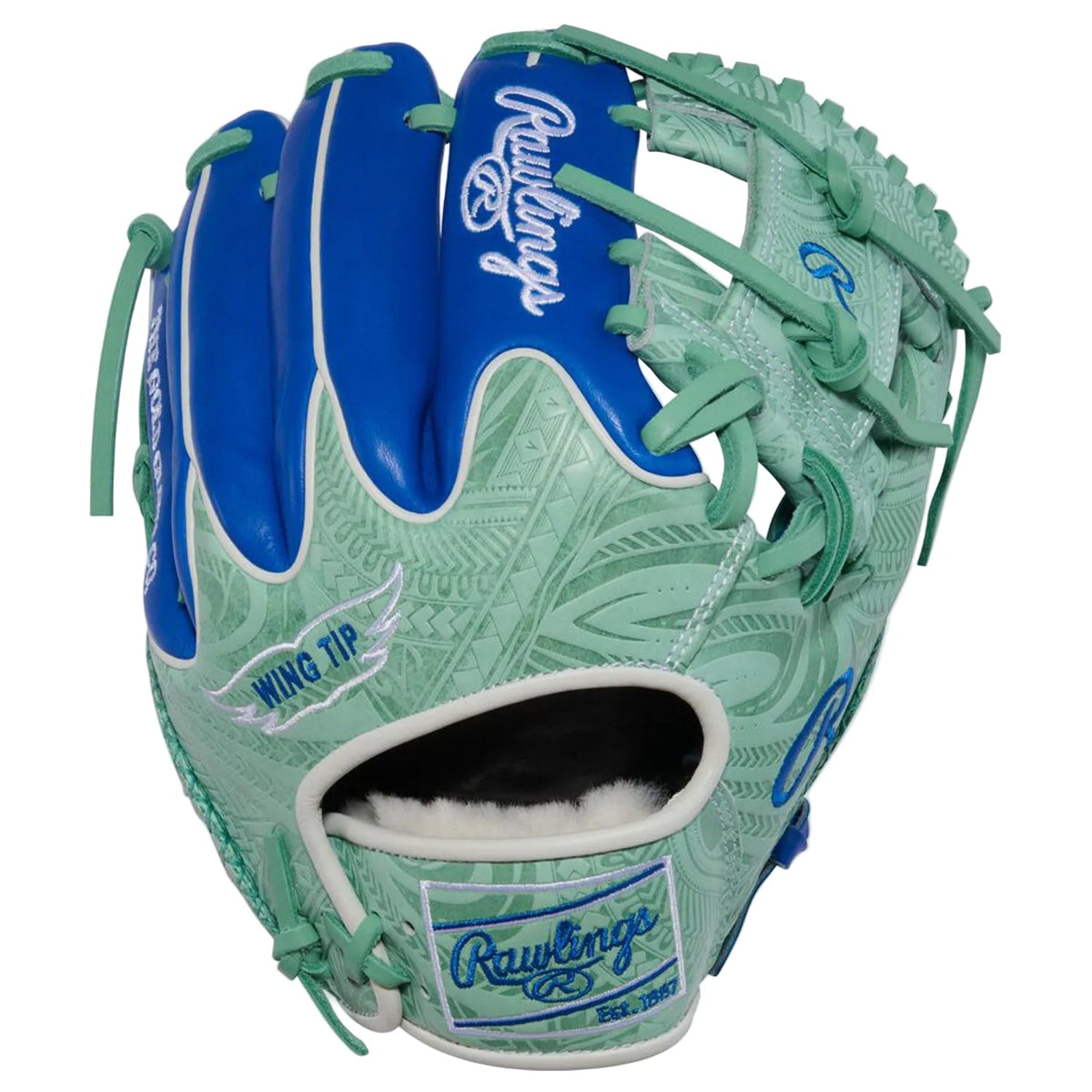 Rawlings Pro Preferred 11.5-Inch Wing Tip Infield Baseball Glove | Royal/Mint | Pro I Web product image 1, provided for