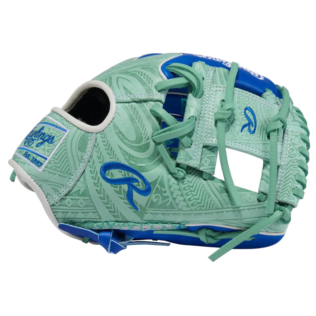 Rawlings Pro Preferred 11.5-Inch Wing Tip Infield Baseball Glove | Royal/Mint | Pro I Web product image 2, provided for