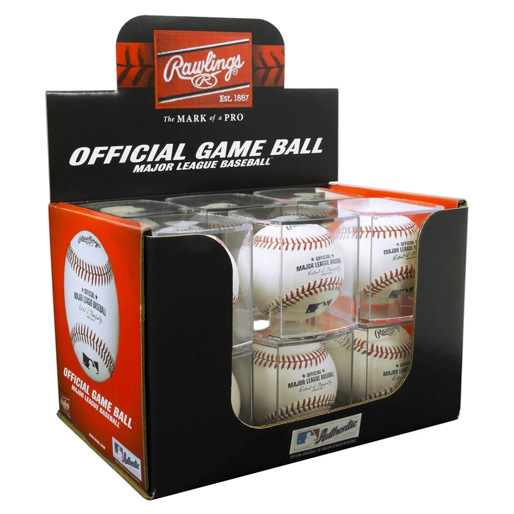 Rawlings Official MLB Baseball in Display Cube | ROMLB-R Authentic Major League Baseballs product image 4, provided for