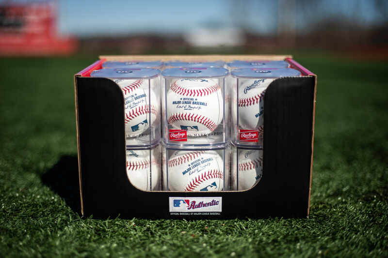 Rawlings Official MLB Baseball in Display Cube | ROMLB-R Authentic Major League Baseballs product image 5, provided for