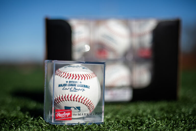 Rawlings Official MLB Baseball in Display Cube | ROMLB-R Authentic Major League Baseballs product image 3, provided for