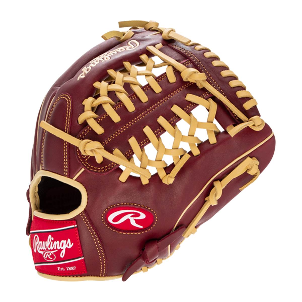 Rawlings Sandlot Series 11.75" Infield Baseball Glove – S1175MTS (Burgundy) product image 3, provided for visual reference