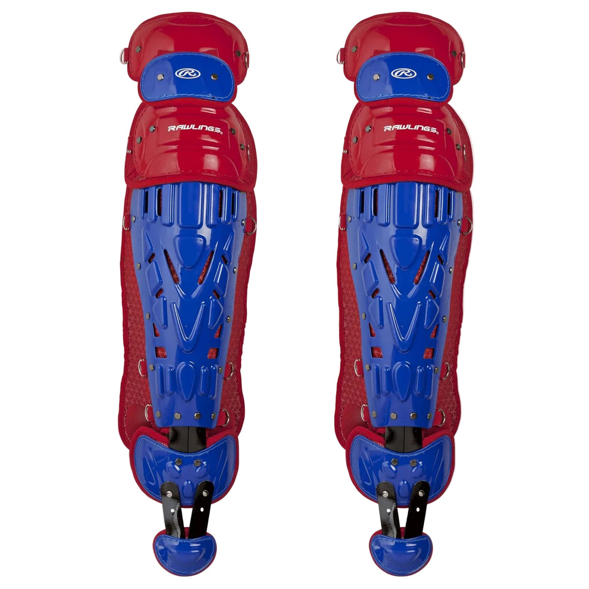 Rawlings Velo 2.0 Senior Catcher's Gear Set | Royal/Scarlet product image 4, provided for visual reference and product