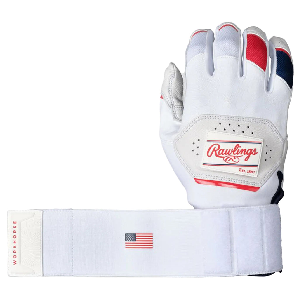 Rawlings Workhorse Compression Strap Batting Gloves | Premium Full-Grain Leather | WH25CBG product image 6, provided for