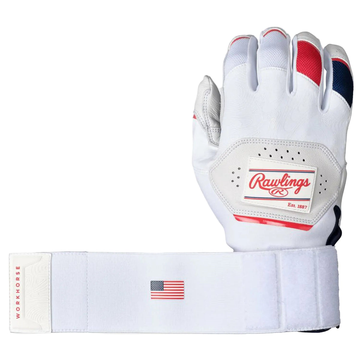 Rawlings Workhorse Compression Strap Batting Gloves | Premium Full-Grain Leather | WH25CBG product image 6, provided for