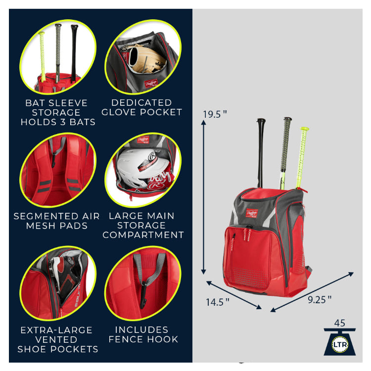 Rawlings Legion BackPack product image 7, provided for visual reference and product detail review