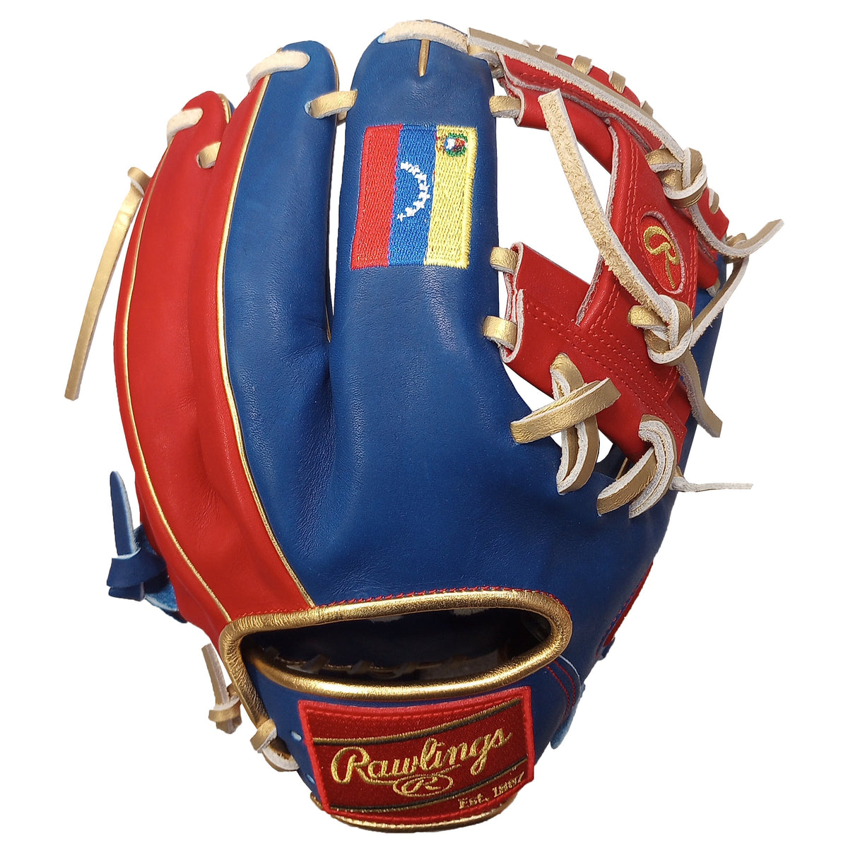 Rawlings Heart of the Hide 11.5” Infield Glove – Limited Venezuela Edition | Pro I-Web | HOH Leather | Blue/Red/Gold product