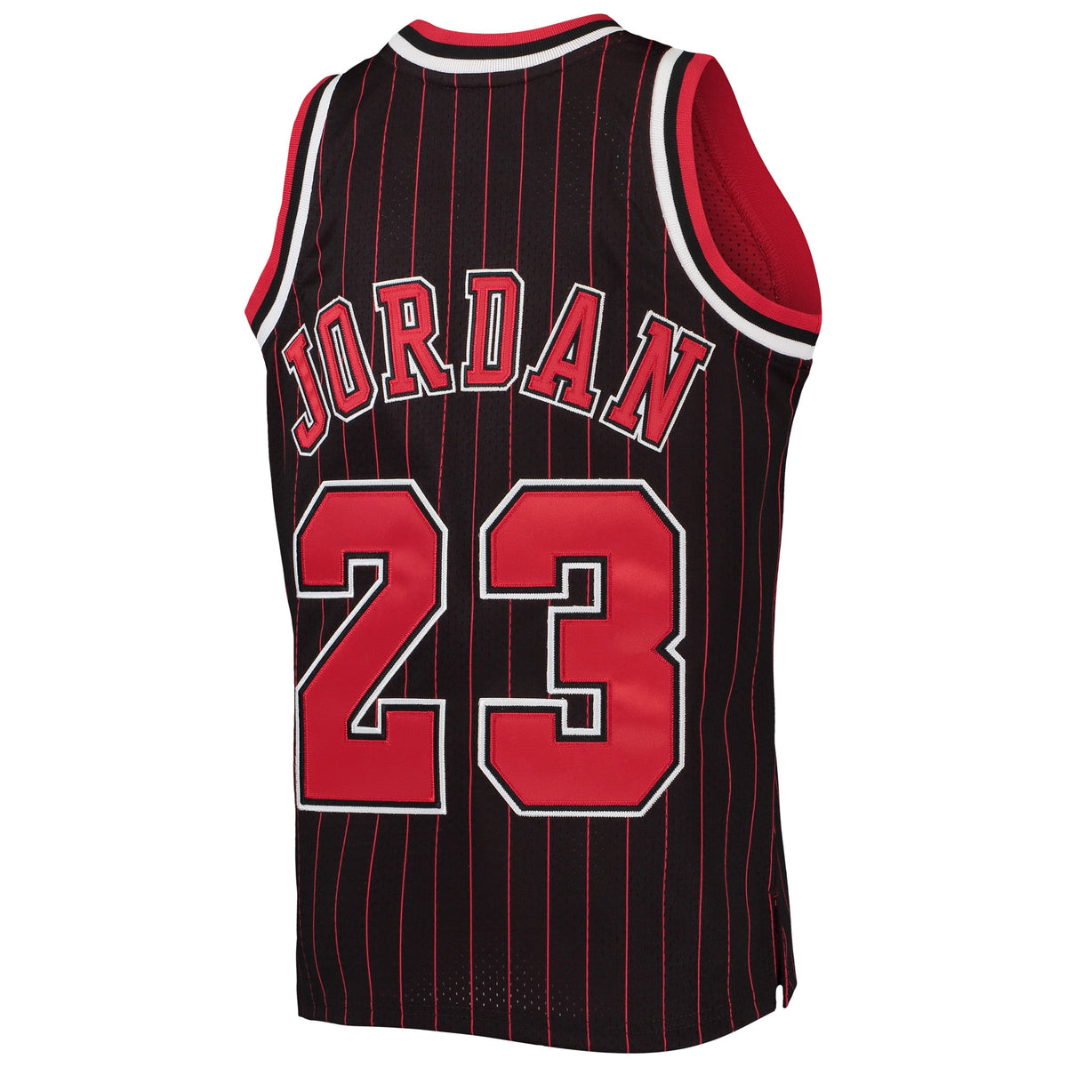 Youth Chicago Bulls Michael Jordan Mitchell & Ness Black/Red 1996-97 Hardwood Classics Authentic Jersey product image 4,