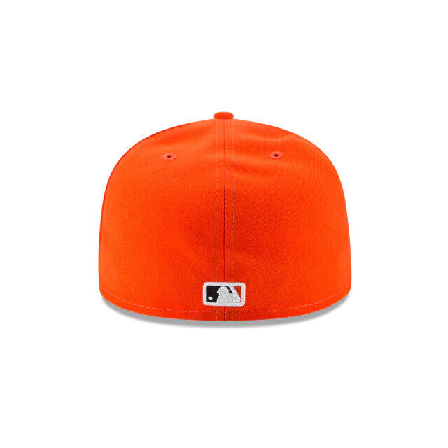 Miami Marlins 2017 MLB New Era Authentic On-Field Road 59FIFTY Fitted Hat - Orange product image 3, provided for visual