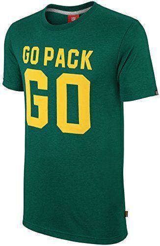 Green Bay Packers Go Pack Go Adult Instant Replay T Shirt product image 1, provided for visual reference and product detail
