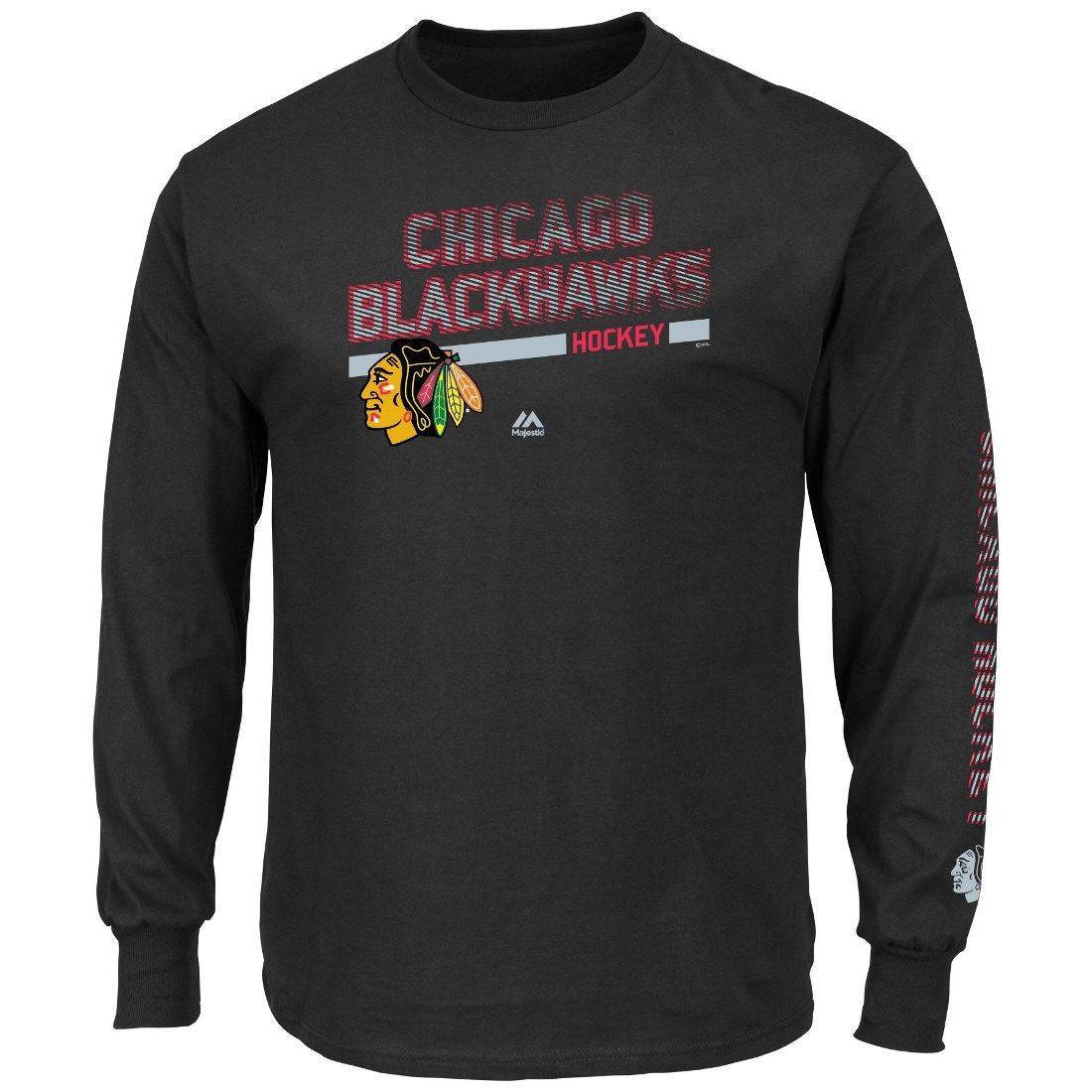 Chicago Blackhawks Brawl Mens L/S T-Shirt product image 1, provided for visual reference and product detail review