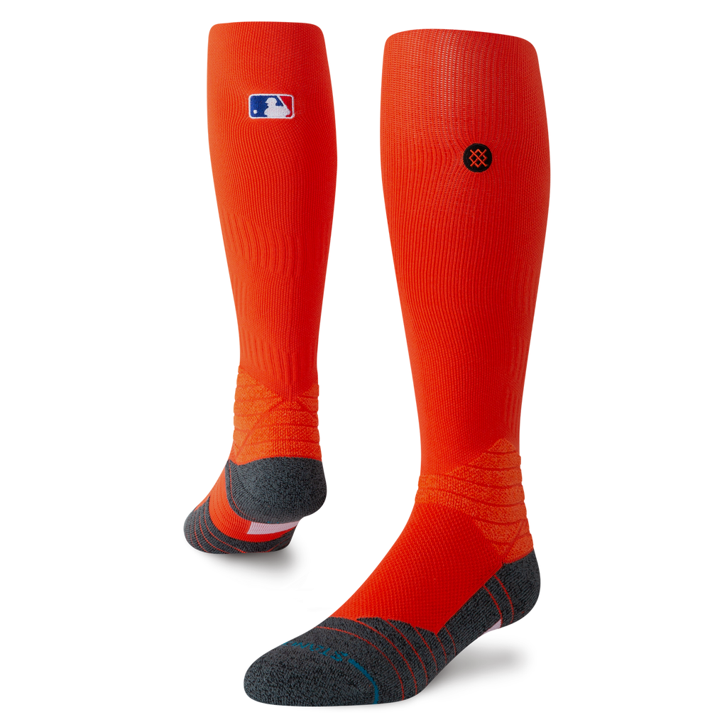 Stance Diamond Pro OTC Baseball Socks | MLB On-Field Over-the-Calf Performance Socks | Orange product image 1, provided for