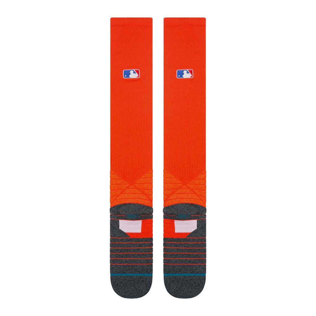 Stance Diamond Pro OTC Baseball Socks | MLB On-Field Over-the-Calf Performance Socks | Orange product image 3, provided for