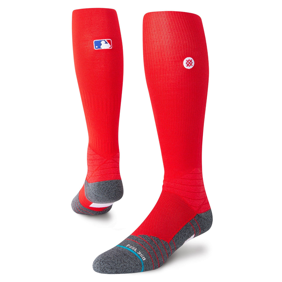 Stance Diamond Pro OTC Baseball Socks | MLB On-Field Over-the-Calf Performance Socks | Red product image 1, provided for