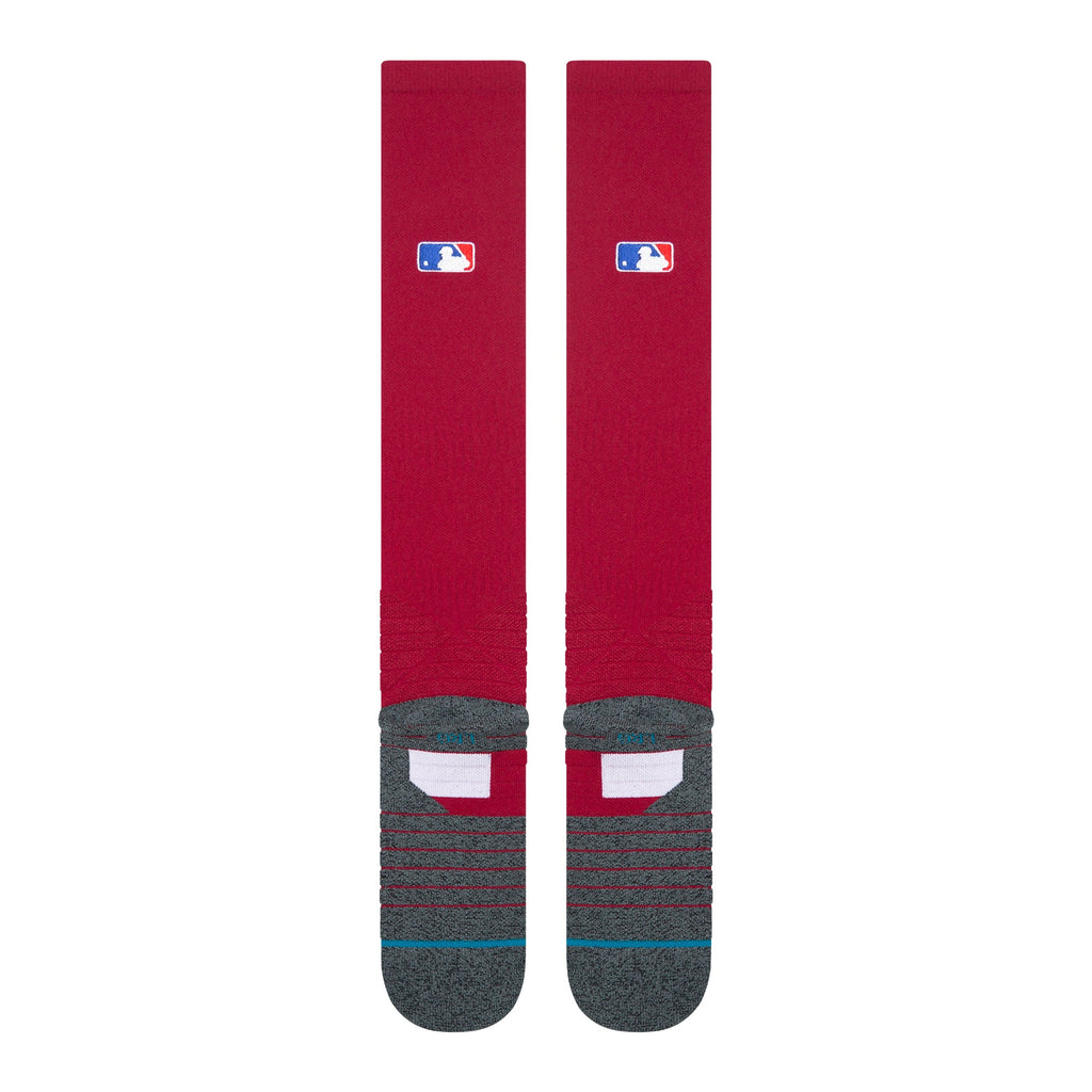 Stance Diamond Pro OTC Baseball Socks | Official MLB On-Field Over-the-Calf Performance Socks | Burgundy product image 3,