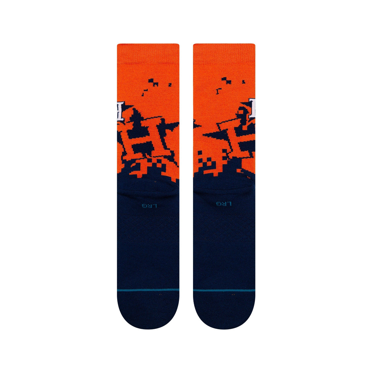 Stance Houston Astros Pixel Crew Socks | MLB Team Crew Socks | Unisex product image 3, provided for visual reference and