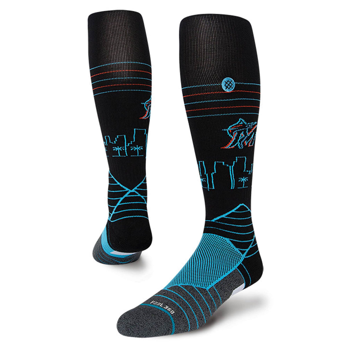 Stance Miami Marlins Diamond Pro OTC Baseball Socks | Official MLB Over-the-Calf Performance Socks product image 1, provided