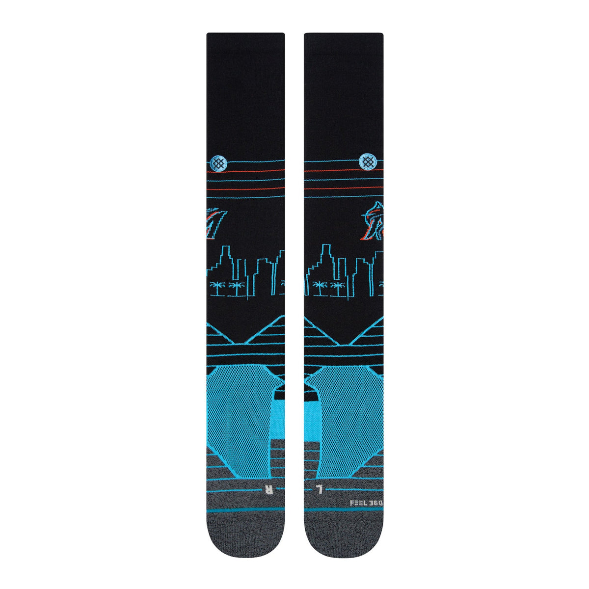 Stance Miami Marlins Diamond Pro OTC Baseball Socks | Official MLB Over-the-Calf Performance Socks product image 2, provided