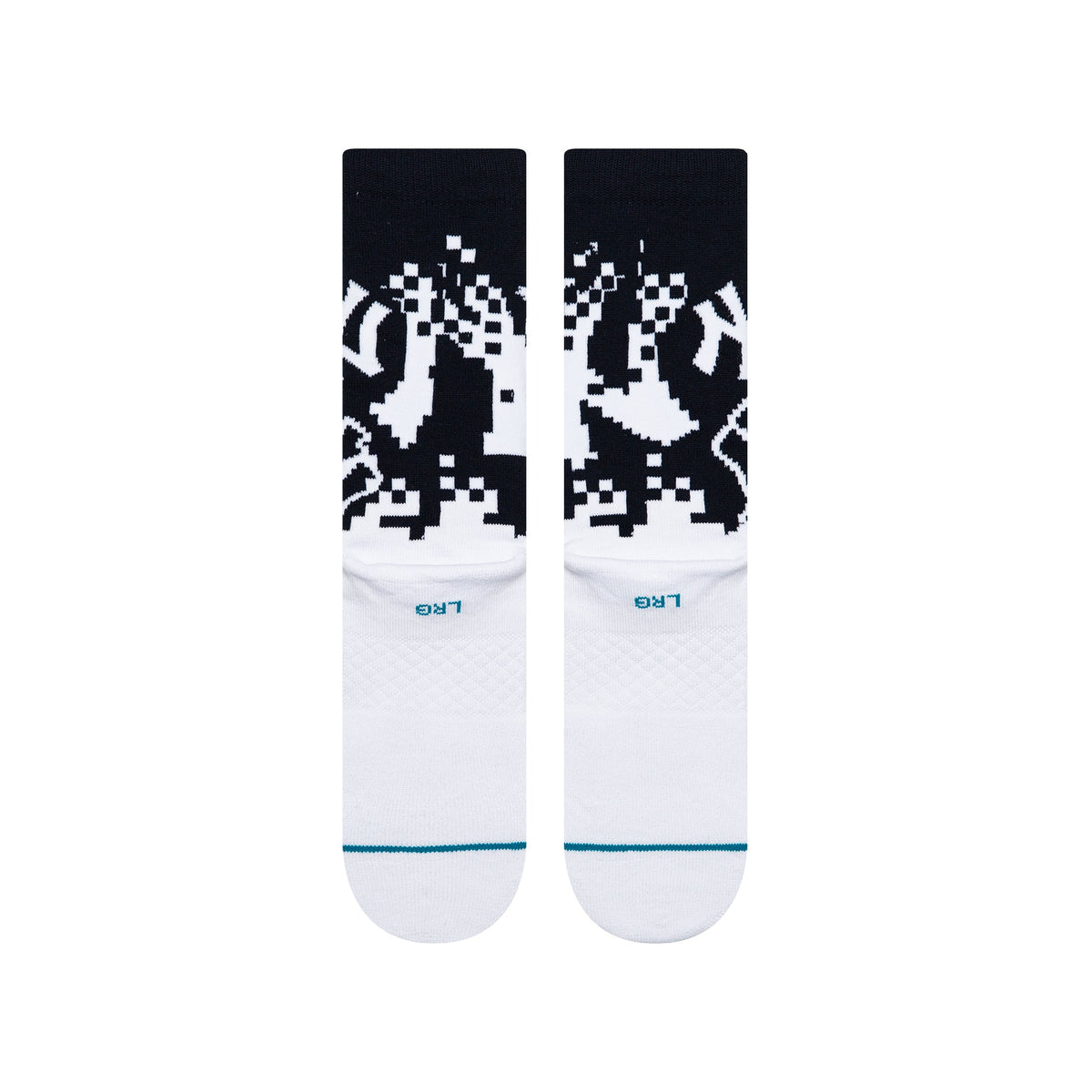 Stance New York Yankees Pixel Crew Socks | MLB Crew Socks | Navy & White product image 3, provided for visual reference and