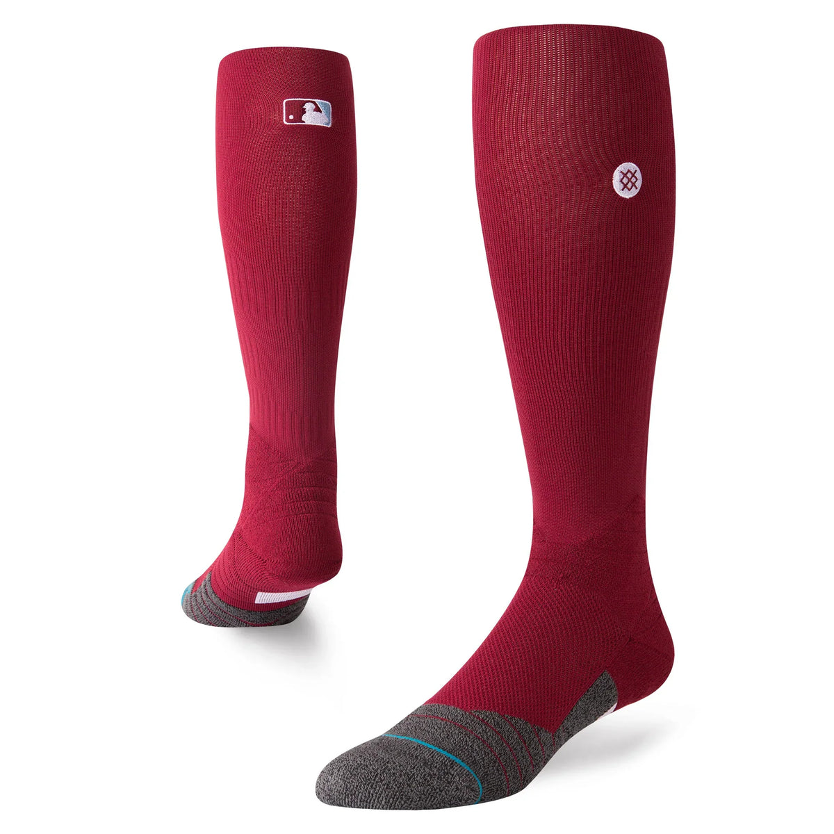 Stance Diamond Pro OTC Maroon Baseball Socks | Over-the-Calf Performance Baseball Socks product image 1, provided for visual