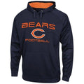 Mens Chicago Bears Majestic Navy Blue Gridiron VI Synthetic Pullover Hoodie product image 1, provided for visual reference