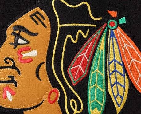 Old Time Hockey Chicago Blackhawks Women Black Grant Lace-Up Slim Fit Hoodie product image 2, provided for visual reference