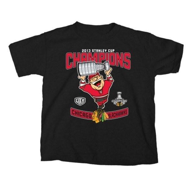Old Time Hockey Chicago Blackhawks 2013 NHL Stanley Cup Final Champions Toddler Fairlax T-Shirt product image 1, provided