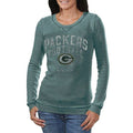 Touch by Alyssa Milano Green Bay Packers Ladies Redzone Burnout Long Sleeve Thermal T-Shirt - Green product image 1,