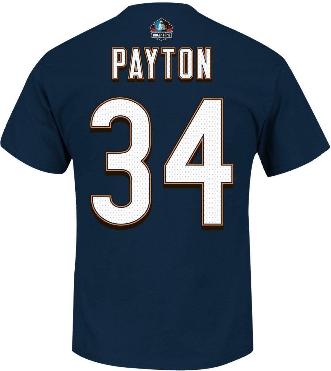 Walter Payton Chicago Bears Majestic NFL Eligible Receiver II HOF Men T-Shirt product image 1, provided for visual reference