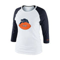 Nike Chicago Bears Retro 3rd 'N Long Raglan 3/4 Sleeve T-Shirt for Women product image 1, provided for visual reference and