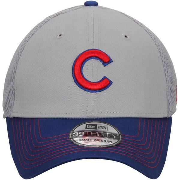 Chicago Cubs New Era Gray Neo 39THIRTY Flex Hat for Men product image 3, provided for visual reference and product detail