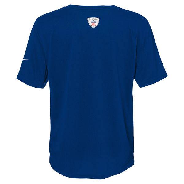 Youth New York Giants Nike Dri-Fit Navy Icon Performance T-Shirt product image 2, provided for visual reference and product