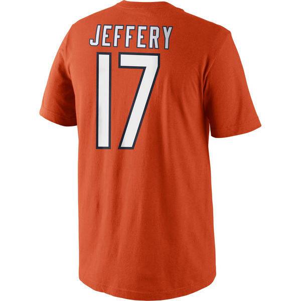 Chicago Bears Alshon Jeffery Nike Player T-shirt-Orange product image 2, provided for visual reference and product detail