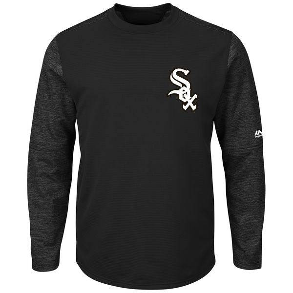 Chicago White Sox Majestic Black Authentic Collection On-Field Tech Fleece Pullover Sweatshirt for Men product image 1,