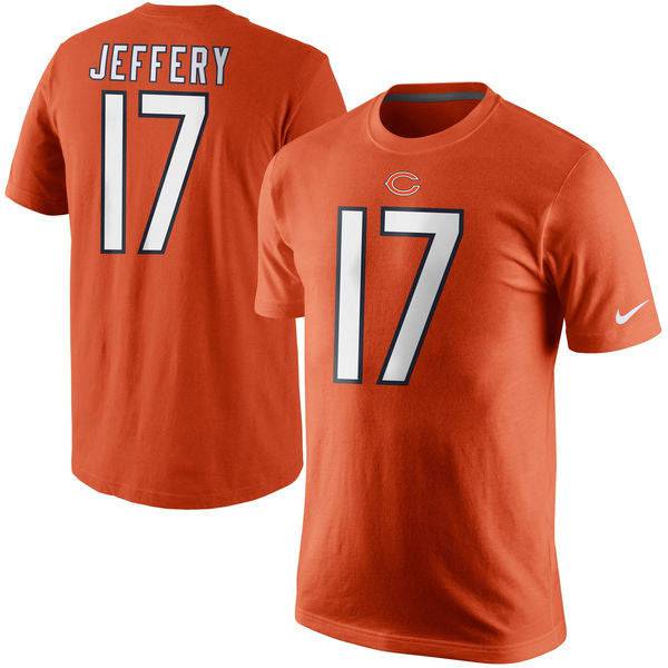 Chicago Bears Alshon Jeffery Nike Player T-shirt-Orange product image 1, provided for visual reference and product detail