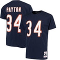 Chicago Bears Walter Payton Mitchell & Ness Navy Name & Number Throwback T-Shirt for Men product image 1, provided for