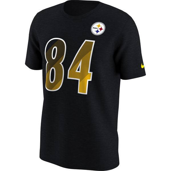 Pittsburgh Steelers Black Nike Antonio Brown Prism Player T-Shirt for Men product image 3, provided for visual reference and