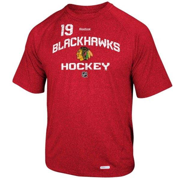 Reebok Jonathan Toews Chicago Blackhawks Locker Status Name & Number Speed Wick T-Shirt product image 3, provided for visual