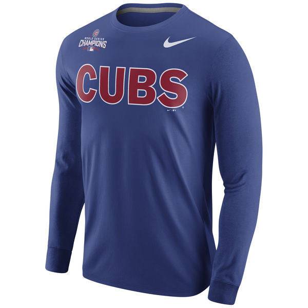 Chicago Cubs Nike 2016 World Series Champions Celebration Roster Long Sleeve T-Shirt - Royal product image 2, provided for