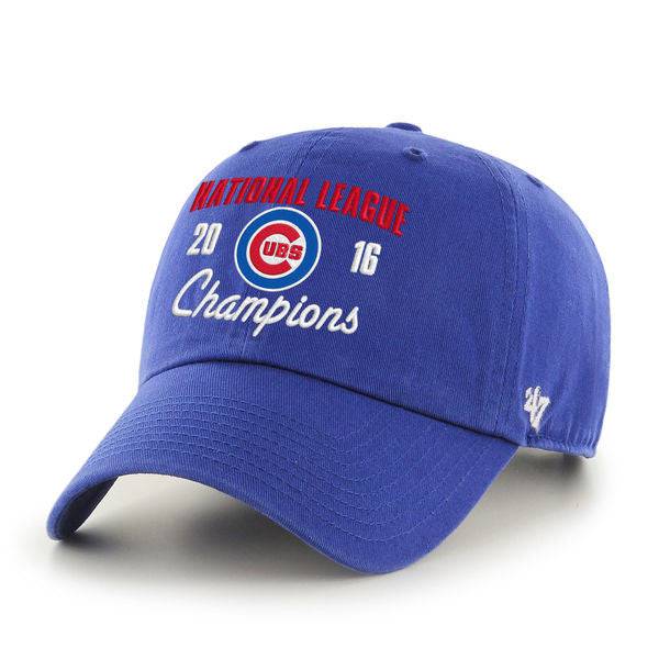 Chicago Cubs '47 Royal 2016 National League Champions Clean-Up Adjustable Hat for Men product image 1, provided for visual