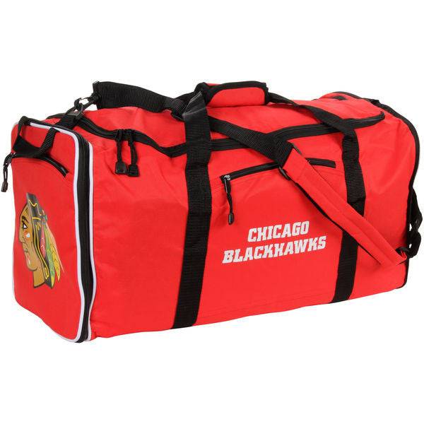 Chicago Blackhawks Red Steal Duffel Bag product image 1, provided for visual reference and product detail review